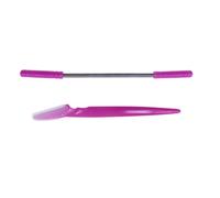 YIXANNX Eyebrow Stencil Styling Props Scraper Hair Removal Template Shavers Eyebrows Trimmer Safe Practical Makeup Tool, pink