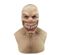 YIXANNX Face Cover Devil Terror Gagtooth Clown Halloween Costumes Scary Trick Prop Long Realistic Horror Gruesome Shield