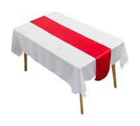 YIXANNX Fall Party Decorations 12 Pcs Table Runner Party Supply Sunset Autumn Thanksgiving Bridal Wedding Decor Polyester, red, 29cm*275cm