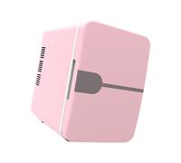 YIXANNX Flat Mini Fridge Compact And Attractive Store Makeup Products Drinks For Office Travel Or Dorm Or Food. 4L Small Refrigerator Is Compact In Size And Lightweight, Pink