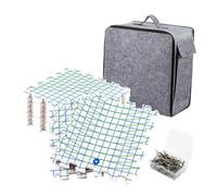 YIXANNX Foam Knitting Board with for Creative Blocking Mats and Grid Print Provides Essential Support for Every Knitting Enthusiast Crochet Board for Blocking Square, White, mat 32x32cm