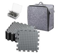 YIXANNX Foam Knitting Board with for Creative Blocking Mats and Grid Print Provides Essential Support for Every Knitting Enthusiast Crochet Board for Blocking Square, Gray, mat 32x32cm