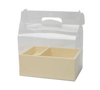 YIXANNX Gift Box Candy Cake Transparent Bag Portable Flower Storage Boxes Decor Party Favor Decorative for Celebration Ceremony, Milk White