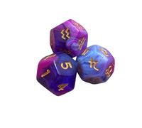 YIXANNX Handmade Resin Dices Math Counting Teaching Toys Compact Size Learning Environments And Other Role Playing Games. Polyhedral Dice Set Astrology Dice Role Play Game, violet, 1.4cm