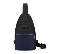 YIXANNX Hands Free No Burden Outdoors Chest Bags With Earphone Hole Polyester Chest Bag For Men Pack Easy To Carry, blue