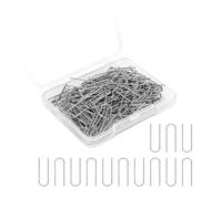 YIXANNX High Temperature Nichrome Wire U Hanger Hooks Ceramic Ornaments Handmade Art Pieces Craft Making Clay Jewelry Earrings Hanging Hooks Jewelry U Hanger Pins Plastic, Silver, 150 Pieces