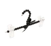 YIXANNX Imitation Bead Hook Durability Hanger Pearl Durable Hanger Resistant Pearl Lightweight And Imitation Bead Hook Hangers, Black, 24cm