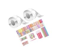 YIXANNX Interactive Blow Bubble Double-Sided Tape Reusable and Colorful Sticky Tape Kids Sensory Toy, Style A