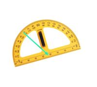 YIXANNX Lightweight Math Geometry Equipment Suitable for Classroom Measurements Clear Large Numbers Student Understanding Drawing Math Geometry Tool Big Size Teacher Aids, Yellow, Protractor