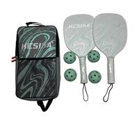 YIXANNX Lightweight Pickleball Rackets Set 4 Balls Adults And Kids Offering Easy Control And Optimal Performance Pickleball Rackets Set 4 Balls Paddleball Racquet, Green, 41.5x20.5cm