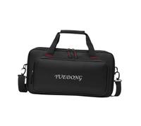 YIXANNX Lightweight Portable Guitar Pedal Board Bag Handy Accessory Offering Room For Essential Music Equipment And On Go Electric Guitar Effects Board Storage Bag Oxford, Black, 46x19.5x7.3cm