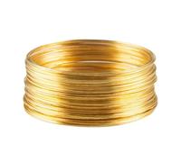 YIXANNX Memory Wire In Jewelry Making With 50 Loops Beading Wire Essential For Unique Designs In Earrings And Bangles Memory Steel Earrings DIY Crafts Cuff Bangle, Gold