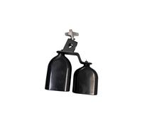 YIXANNX Metal Cowbell Made For Various Situations Crisp Low Pitch In Children Educational Environments Dinner Service Handbells High And Low Tone Cowbell Drum Accessory, black, 17x13x4cm
