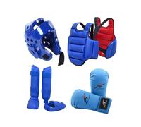 YIXANNX MMA Training Boxing Head Gear Set Expertly Crafted For Comfort And Durability During Sparring Sessions And Competitions Karate Sparring Gear Set Boxing Headgear Gloves, Blue, M