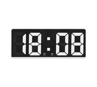 YIXANNX Modern Large Number Alarm Clock Table Date LED Display for Elderly Elegant Home Living Room, White, 17 x 2.5 x 7cm