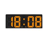 YIXANNX Modern Large Number Alarm Clock Table Date LED Display for Elderly Elegant Home Living Room, Orange, 17 x 2.5 x 7cm