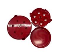 YIXANNX Multi Cherry Stone Remover with Easy Push and Juicing Containers for Effortless Cherry Pie Preparation Remover with Collection Container Portable, red