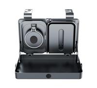 YIXANNX Multifunctional Storage Box For Car Headrests Snap-Locking Easy Access Features With Expansion Clips For Hanging Tissue Boxes And Cup Holders Easy To Access