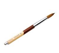 YIXANNX Nail Brushes Round Head Kolinsky Sable Professional Oval Crimped Shaped Carving Drawing Tools for Acrylic Powder, Type 20