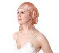 YIXANNX Night Cap For Hair Care - Experience for Ultimate Silk Night Sleep Cap And Skin Friendly Sleep Aid Breathable Comfortable, Rubber Red, One size fits all