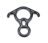 YIXANNX Outdoor Climbing Descender Camping Downhill Rappelling Belay Ring Hook Caving Portable Survival Protector, Black