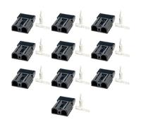 YIXANNX Plug Adapter | Simple Unplug | Pressure-resistant Terminal UPS Battery Pack Electric Forklift Plug ABS , Black , 10PCS