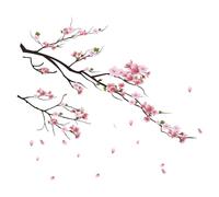 YIXANNX Plum Blossom Wall Sticker Decal Home Self-Adhesive Wallpaper Removable PVC Flower Print Background Poster TV Backdrop, Right Type