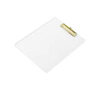 YIXANNX Practical A4 Clipboard for Streamlined Note-Taking and Paper Organization, Transparent Gold