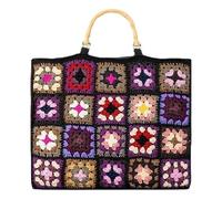 YIXANNX Practical And Chic Shoulder Bag Essentials Secure And Accessible Cotton Granny Square Shoulder Bag Bags Handbag