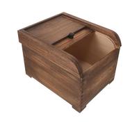 YIXANNX Rice Storage Container Combining Practicality With Style Designed Mainly For Modern Kitchen Environments Wooden Cereal Containers Storage Rice, Dark Brown, 29x24x20.5cm