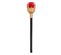 YIXANNX Scepter King's Scepters Waterproof Vintage Plastic Portable Cosplay Props Halloween Dress Up Accessory Kids Adults, Gold Red, Queen's Scepter