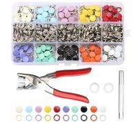 YIXANNX Sewing DIY Crafting Clothing Snap Fasteners Premium Durable Hollow Solid Prong Snaps Buttons Setting Manual Pliers Included Sewing DIY Crafting