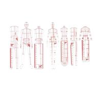 YIXANNX Sewing Rulers Tools Created For Tailors Looking To Improve Measuring Precision And Not Rigid. Has Good Resilience Ensures Durability And Longevity