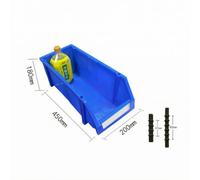 YIXANNX Slanted Plastic Parts Bin Modular Stackable,440*200*180mm | Handling Box With Sloped Front Reduces Strain Stackable Build Avoids Jamming Assembly Tray