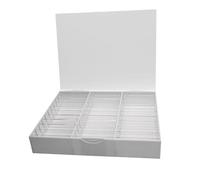YIXANNX Spacious Nail Decoration Box With 30 Cells Secure Storage Solution For Nail Art Tools And Supplies Organizer Allows To Easily Select Desired Color, Clear, 24x19x4.5cm