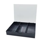 YIXANNX Spacious Nail Decoration Box With 30 Cells Secure Storage Solution For Nail Art Tools And Supplies Organizer Allows To Easily Select Desired Color, Black, 24x19x4.5cm