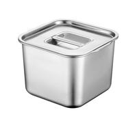 YIXANNX Stainless Steel Steam Table Trays With Lids Commercial Kitchen Ensuring Durability And Practical Usage Kitchen Organizer Seasoning Rack Large Capacity, Silver, 12x12cm