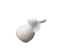 YIXANNX Stylish Bunny Statue Easter Bunny Figurine Statue Showcasing Ceramic Craftsmanship Gifts For All Occasions Modern Bookcase Shelf Desktop Decor, White, A 7.3x13cm