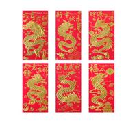 YIXANNX Traditional Chinese Red Envelopes for Festivals and Special Occasions Compact and Lightweight Wide Applications Premium, 209C,6pcs, 6.7 inch