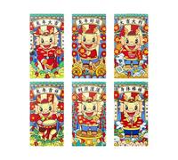 YIXANNX Traditional Chinese Red Envelopes For Festivals And Special Occasions Compact And Lightweight Wide Applications Premium , 208D,6pcs , 6.7 inch