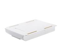YIXANNX Under Desk Storage Adhesive Desk Top Drawers Tailored Solution for Managing Workspace Essentials Drawer is Dust and Dust-Proof Under Drawer Attachable Products Organizer, White, XL