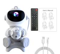 YIXANNX Unique Astronaut Starry Sky Projector Light with Bluetooth Even Long-Term Will Not Overheat ForGalaxy Star Astronaut, Embrace The Moon