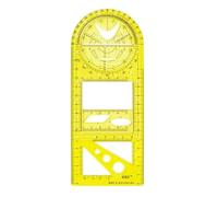YIXANNX Versatile Mathematics Drawing Template for Students and Professionals, Yellow High, 20.3cm