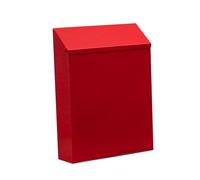 YIXANNX Wall Mounted Mailbox Stylish Lockable Large Capacity Storing Envelopes And Documents Outside Suitable For Hanging On Porch Or Wall Rainproof Letterbox, Red, 22x6.5x29cm