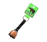 YIXANNX Warning Bear Bell Waist Hanging Cow Bell Keyring Essential Gear Producing Loud Sound Enhancing Safety Hiking Bear for Hiking Outdoor Camping Hiker, Black Red Bronze, 12x3.5cm