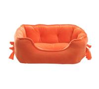 YIXANNX Waterproof And Washable Pet Bed No More Messy Clean-ups Polyester Dog Kennel Dog Bed Pet Beds Soft Two Size For Choice, orange, L