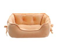 YIXANNX Waterproof And Washable Pet Bed No More Messy Clean-ups Polyester Dog Kennel Dog Bed Pet Beds Soft Two Size For Choice, khaki, L