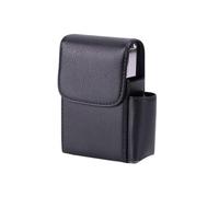 YIXANNX Women Storage Case Stainless Steel Holder Portable Belt Pouch Lighter Wallet Carrying Pocket Solid Color Box Organizing, Type 1 Black