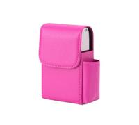 YIXANNX Women Storage Case Stainless Steel Holder Portable Belt Pouch Lighter Wallet Carrying Pocket Solid Color Box Organizing, Type 1 Rose Red