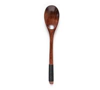 YIXANNX Wooden Spoon Travel Dinnerware Suit Tableware Set Household Accessories Cooking Utensil Tool Kitchen Fork Adults, Black Line Spoon